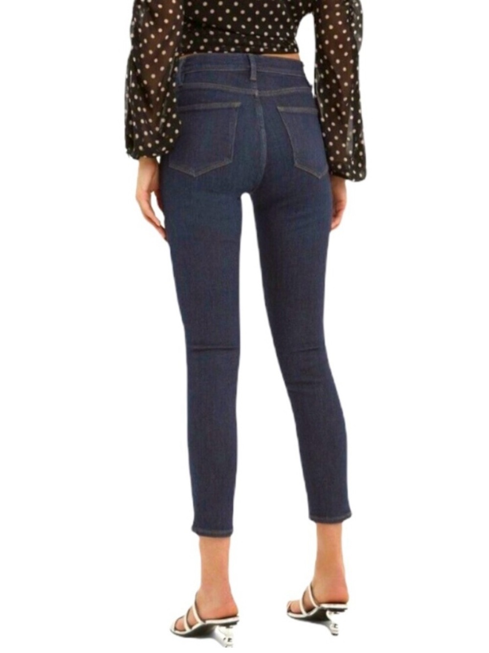 NWT FRAME Le High Skinny Crop Jeans in Dame Dark Wash • Size 31 • $258 - Picture 2 of 16